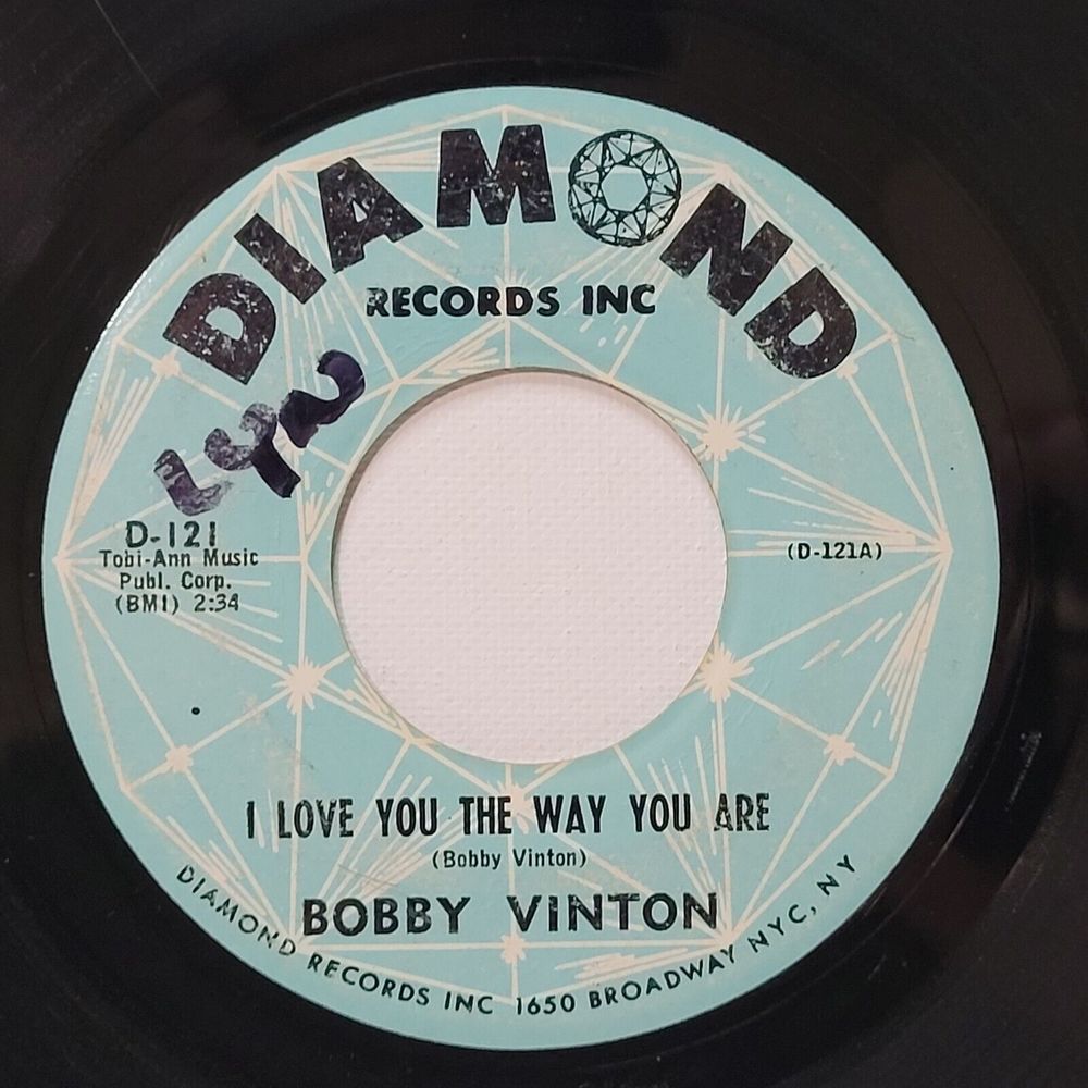 Bobby Vinton Vinyl 45 I Love You The Way You Are / You're My Girl VG Teen